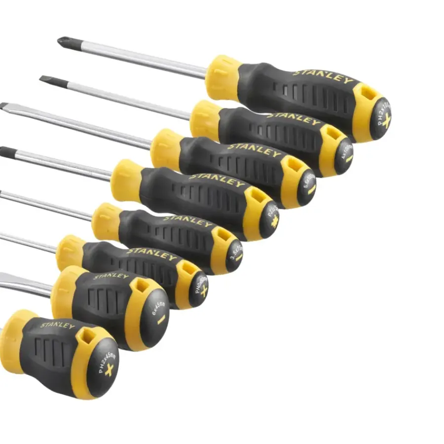 Schroevendraaiers > STANLEY schroevendraaierset Cushiongrip 8 delig