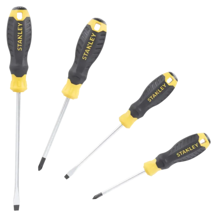 Schroevendraaiers > STANLEY schroevendraaierset Cushiongrip 4 delig