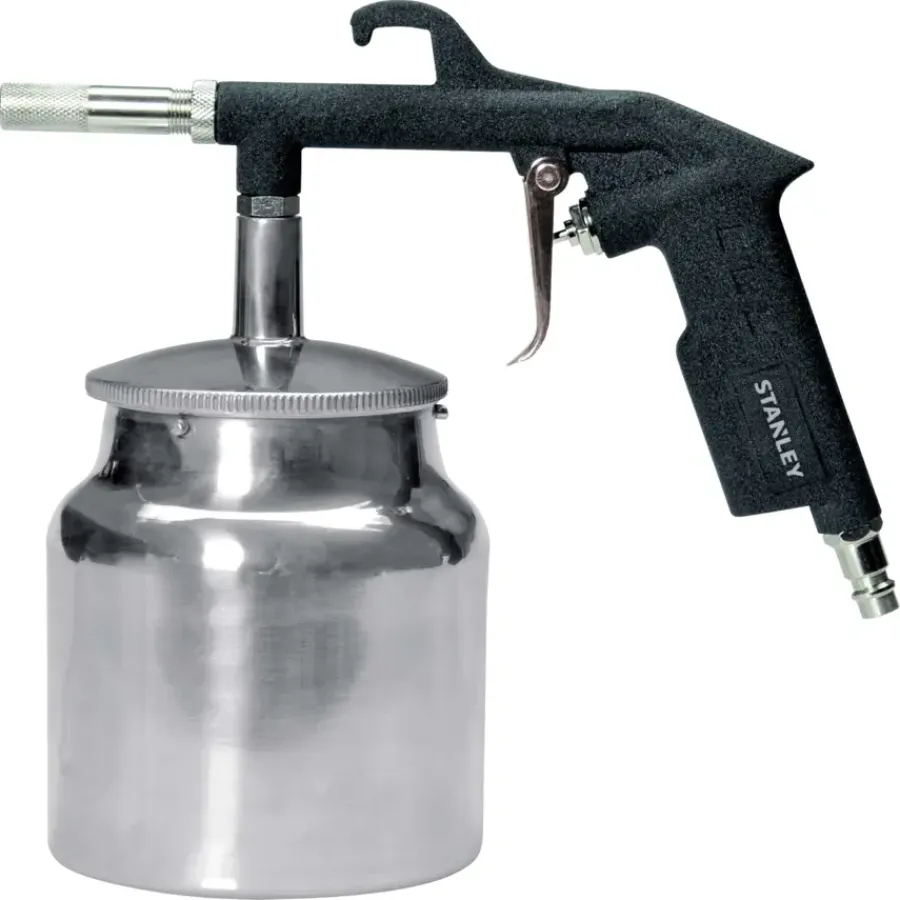 Compressoraccessoires > STANLEY Zandstraalpistool met beker en snelkoppeling voor compressor