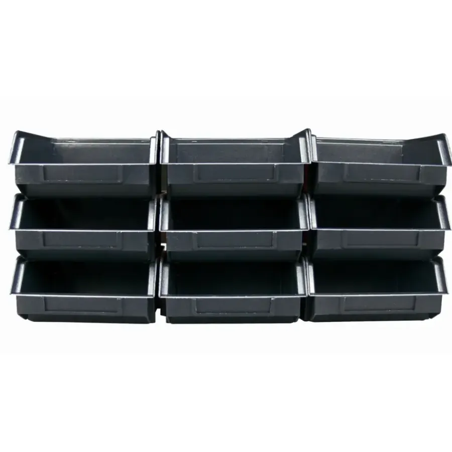 Gereedschapskisten & Opbergsystemen > Erro Stapelbakjes type B1 set 9 stuks met kunststof strip