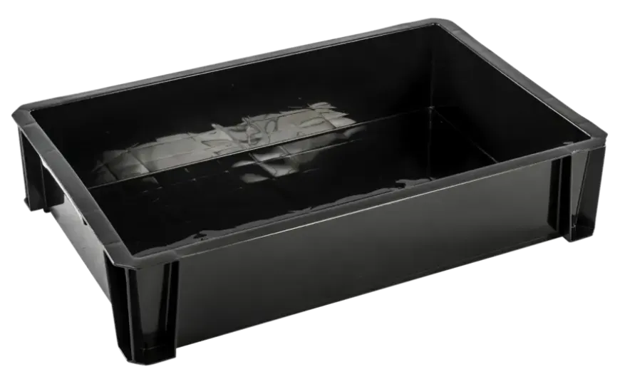 Stapelbare krat Heavy Duty 18L zwart