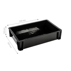 Stapelbare krat Heavy Duty 18L zwart