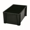 Stapelbare opbergbox Heavy Duty 36 liter zwart