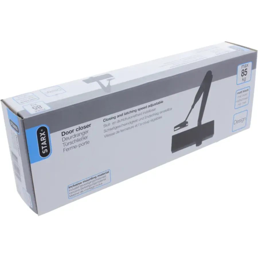 Deurdrangers|Deurdrangers > STARX deurdranger 60-85 kg mat zwart