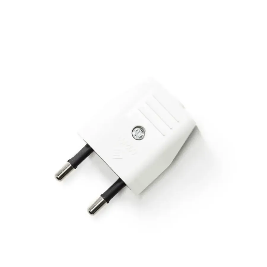 Stekkers > Creative Cables Stekker plat ongeaard wit