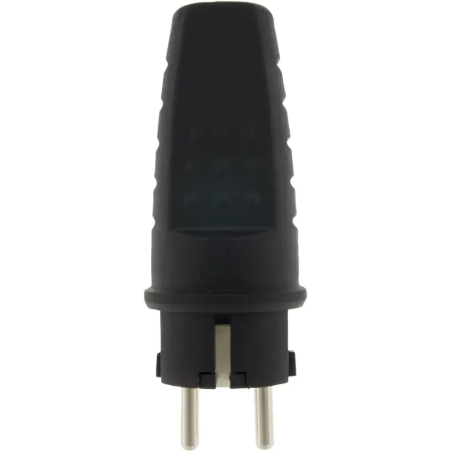 Stekkers > Geen Stekker Rubber Geaard Spatwaterdicht Zwart