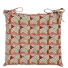 Stoelkussen tuin katoen geometrisch design roze 40 x 40 x 5 cm
