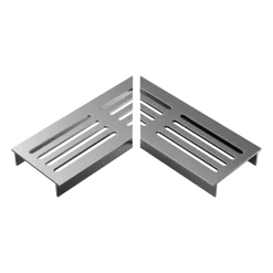 Tuinafwatering|Afvoerbuizen & Hulpstukken > Stonewish Ultra Drain L-rooster zilver recht patroon