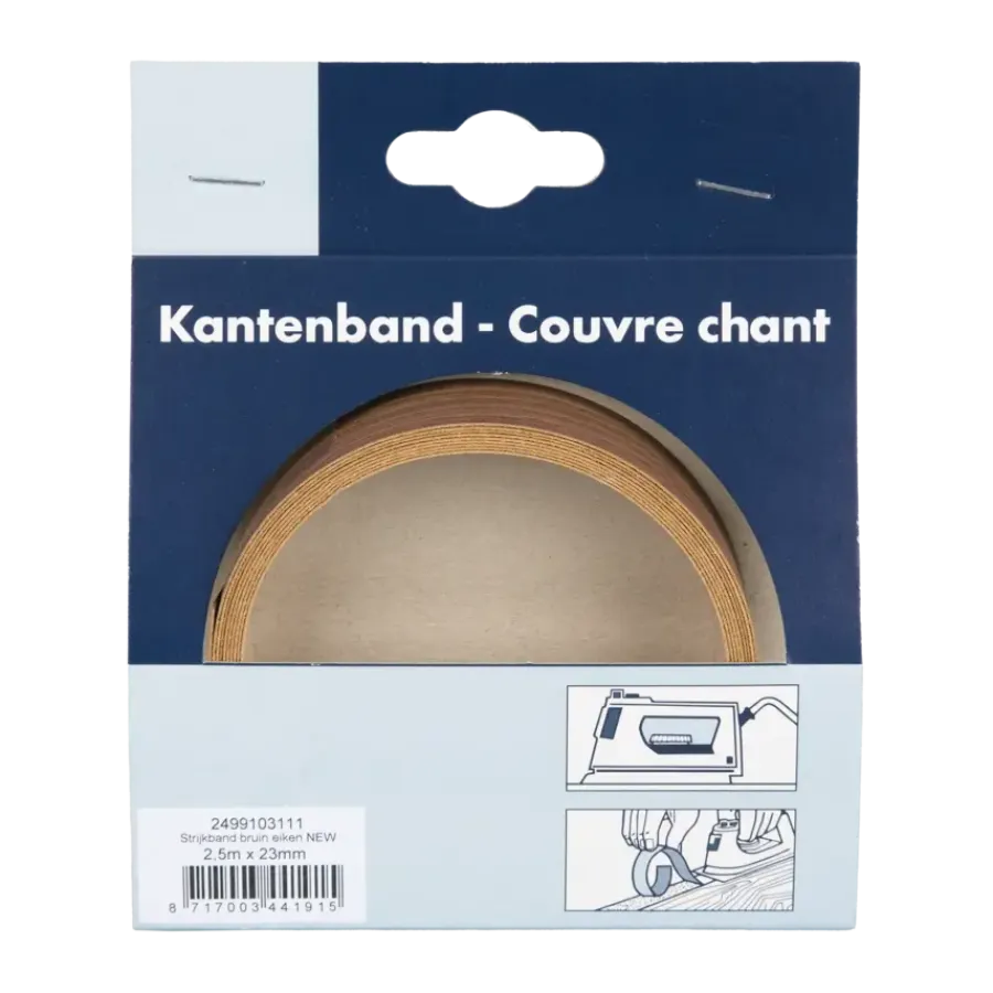 Meubelpanelen > Geen Strijkband bruin eiken 23 mm 2,5 meter
