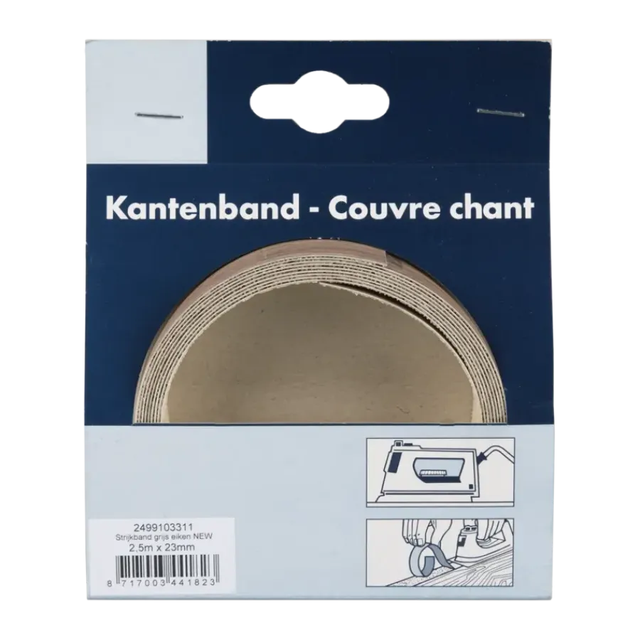 Meubelpanelen > Geen Strijkband grijs eiken 23 mm 2,5 m