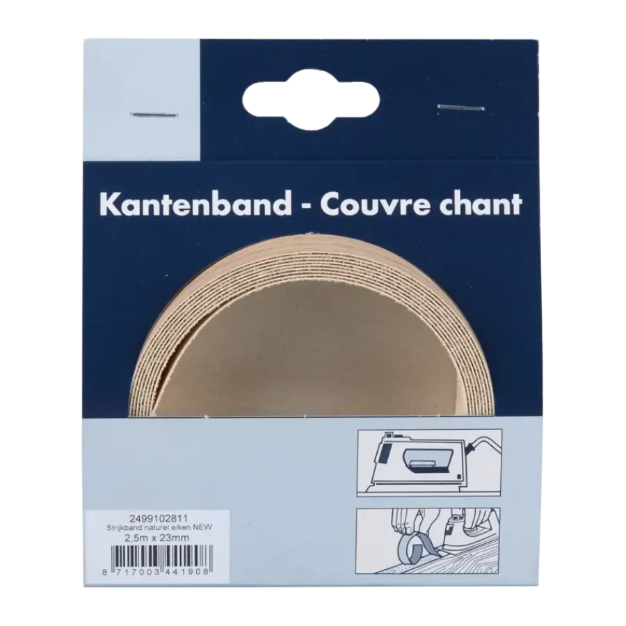 Meubelpanelen > Geen Strijkband naturel eiken 23 mm 2,5 m