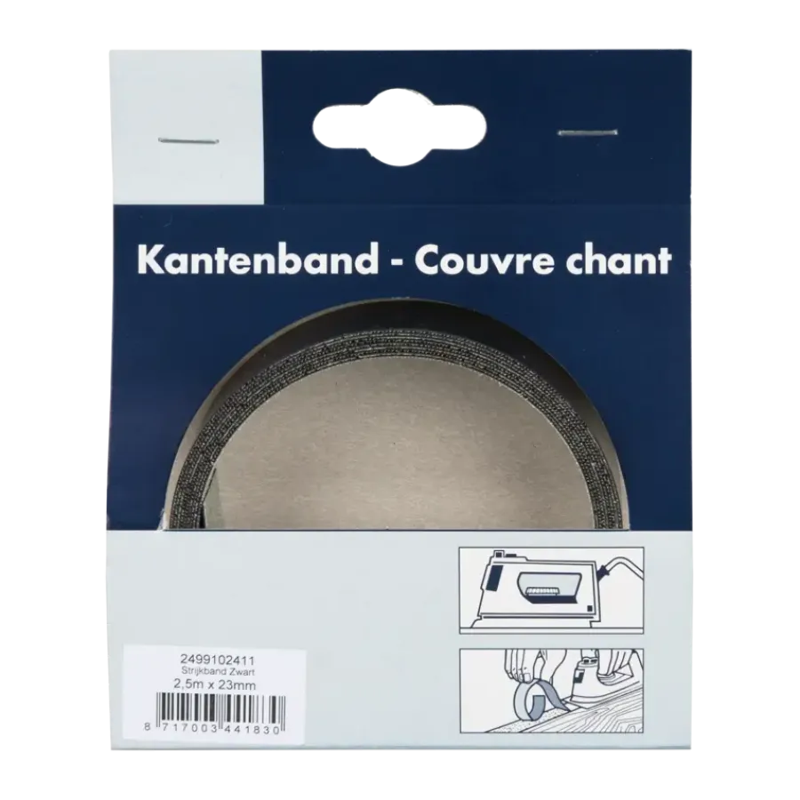 Meubelpanelen > Geen Strijkband zwart 23 mm 2,5 m