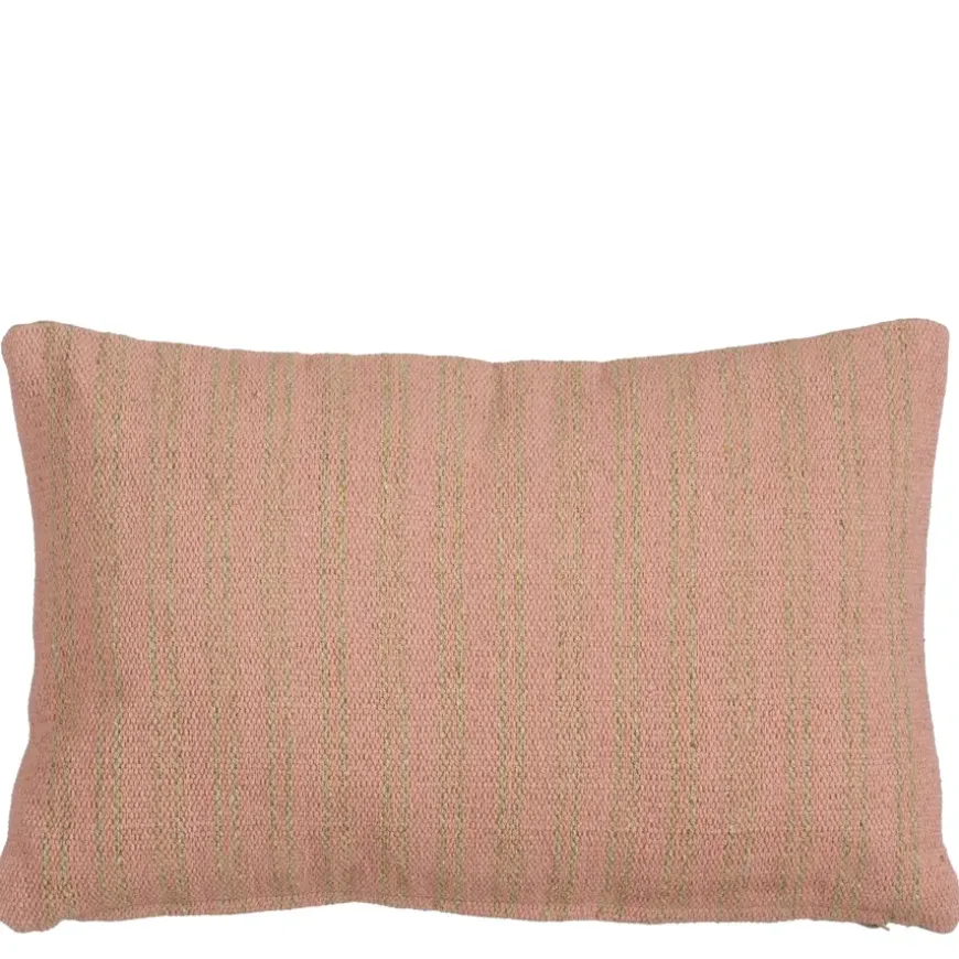 Stripes kussen l.roze - l55xb35xh10cm