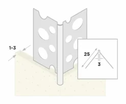 Gipsplaatbenodigdheden & Accessoires|Overgangsprofielen > Geen Stuc-/hoekprofiel aluzink staal 260 cm