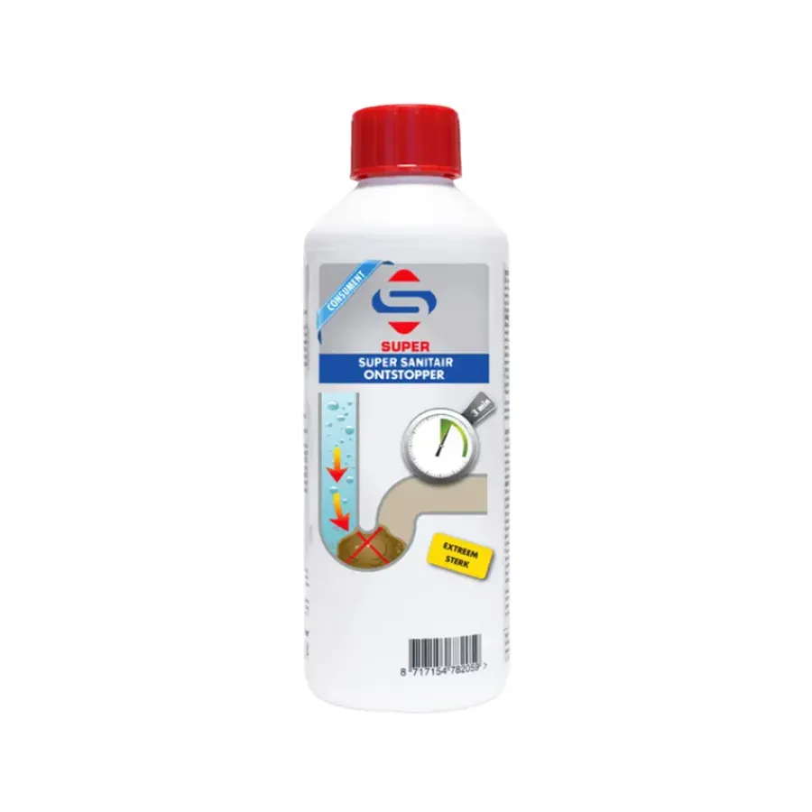 Ontstoppers|Ontstoppingsmiddelen > Super Cleaners SUPER sanitair ontstopper 500 ml