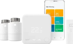 Slimme Thermostaten > Tado Starters Kit Thermostaat V3+ Bedraad Inclusief 2 Slimme Radiatorknoppen