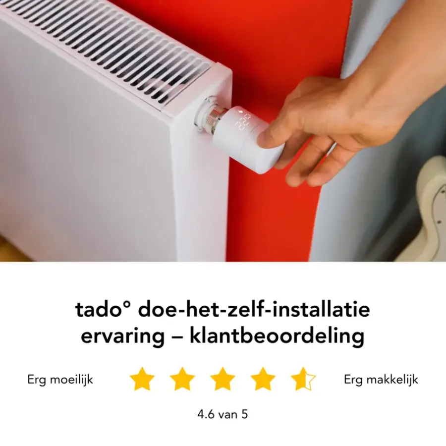 Slimme Thermostaten > Tado Starters Kit Thermostaat V3+ Bedraad Inclusief 2 Slimme Radiatorknoppen
