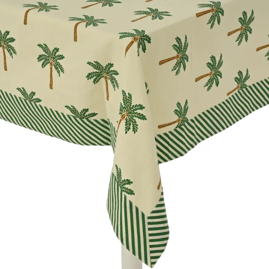 Tafelkleed katoen palmbomen 140x180 cm