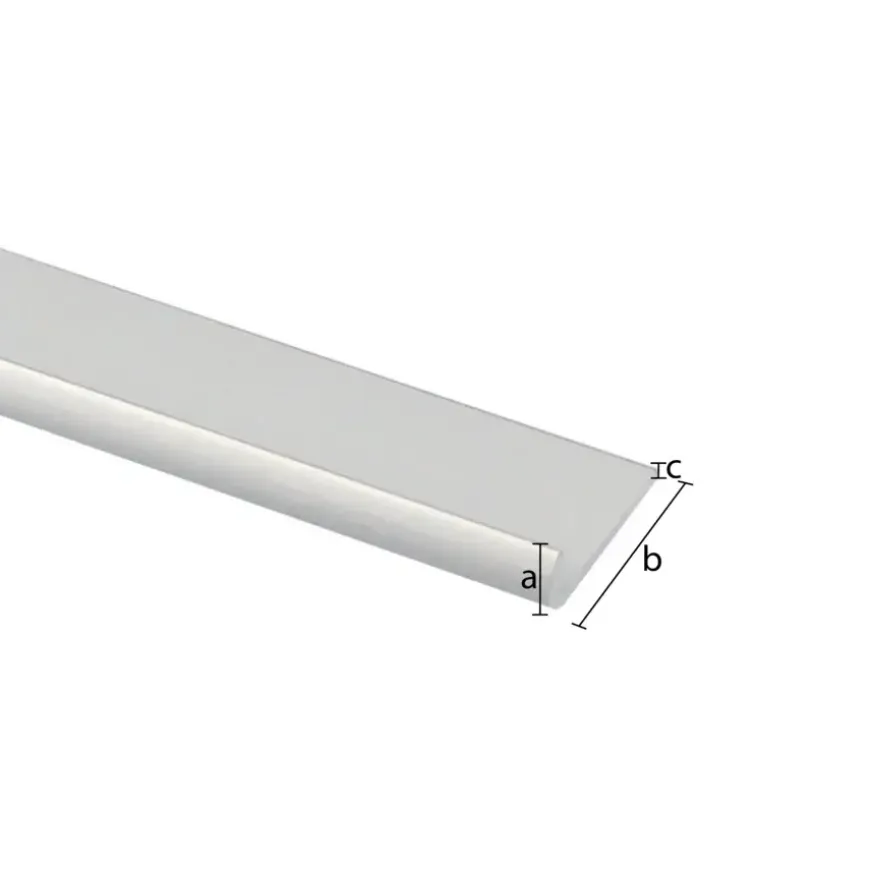 Tafelrand aluminium mat zilver 25x1000x1,5mm