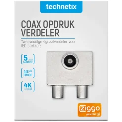 Audio & Video Accessoires > Technetix coax connector haaks male/female