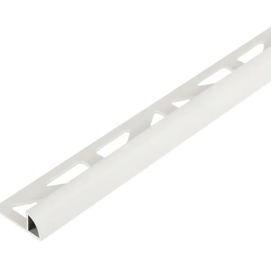 Tegelprofiel kwartrond PVC wit 10 mm 300 cm