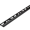 Tegelprofiel kwartrond PVC zwart 10 mm 300 cm