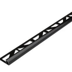 Tegelprofiel kwartrond PVC zwart 8 mm 300 cm