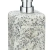 Terrazzo zeepdispenser Polyresin wit/beige/grijs 240 ml