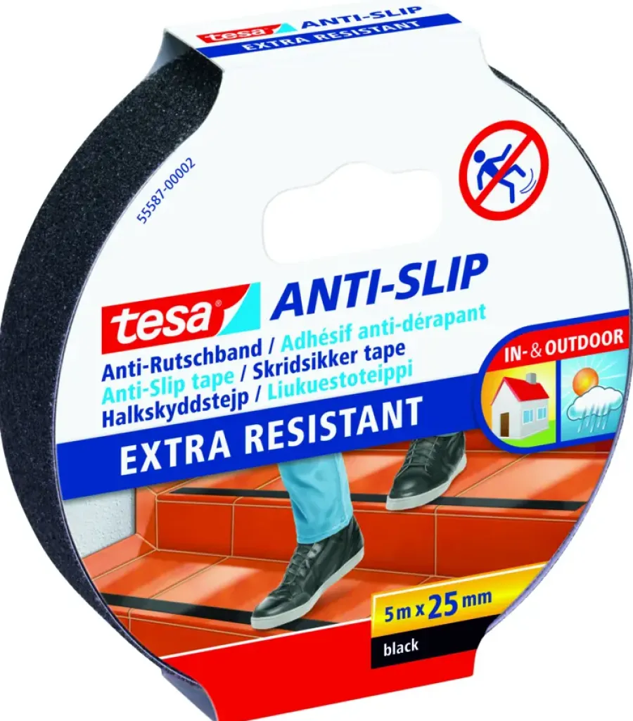 Overige Tape > Tesa anti-slip tape zwart 25 mm x 5 m