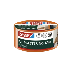 Afplaktape > Tesa bepleisteringstape PVC oranje 50 mm x 33 m