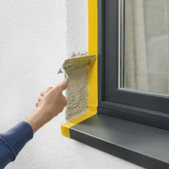 Afplaktape > Tesa bepleisteringstape PVC geel reliëf 50 mm x 33 m