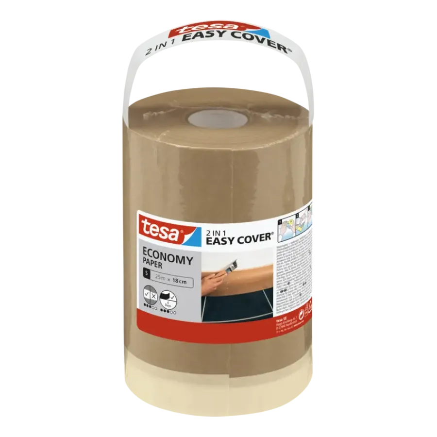 Dekkleden & Afdekfolies > Tesa Easy Cover Economy S afdekpapier 18 cm x 25 m