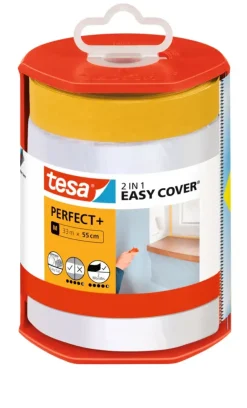 Dekkleden & Afdekfolies > Tesa Easy Cover Perfect+ afdekfolie in dispenser 33mx55cm