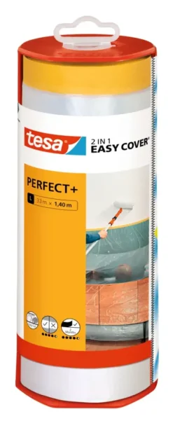 Dekkleden & Afdekfolies > Tesa Easy Cover Perfect+ afdekfolie in dispenser 33mx1,4m