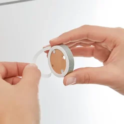 Tesa Ekkro bekerhouder verchroomd met gesatineerd glas