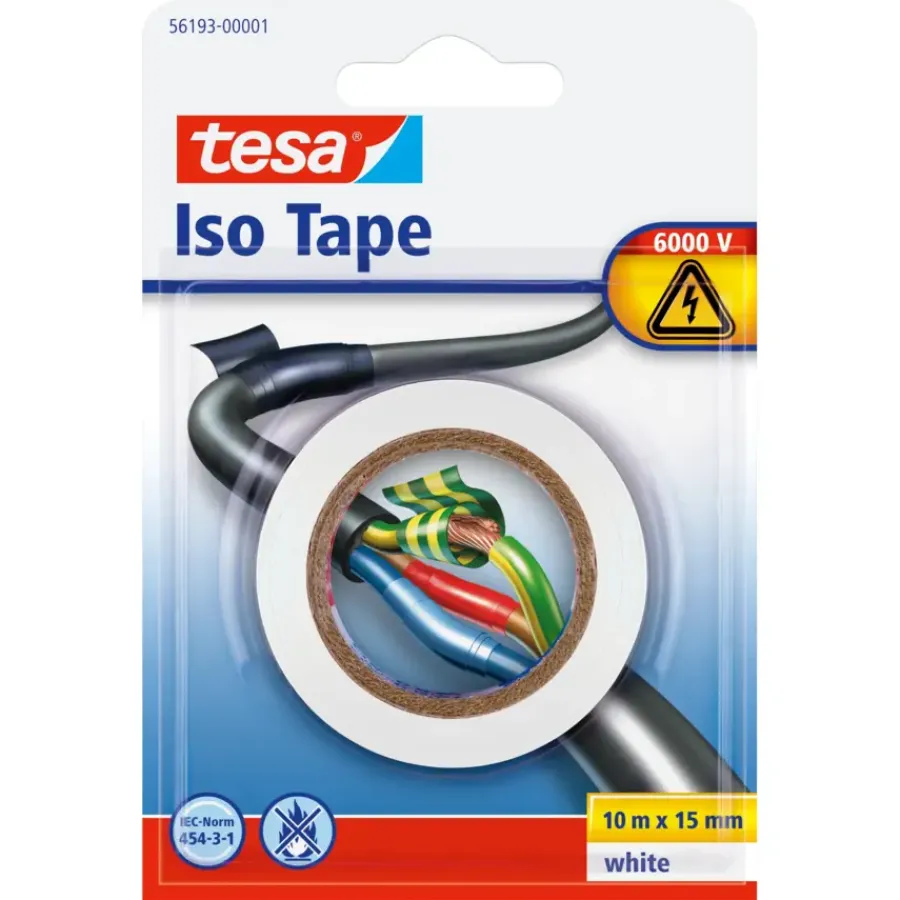 Overige Tape > Tesa elektrische isolatietape wit 10 m x 15 mm