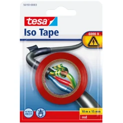 Overige Tape > Tesa elektrische isolatietape rood 15 mm 10 m