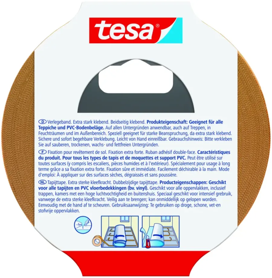 Overige Tape > Tesa Extra Sterk tapijttape geel 25 m x 50 m
