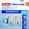 Tesa Haak Powerstrip rechthoekig S Metaal - 2 stuks