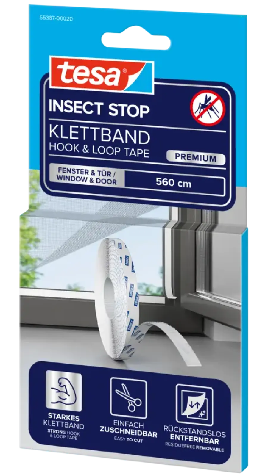 Montagetape > Tesa Insect Stop klittenband vervangingsrol voor raamhor Comfort 560 cm