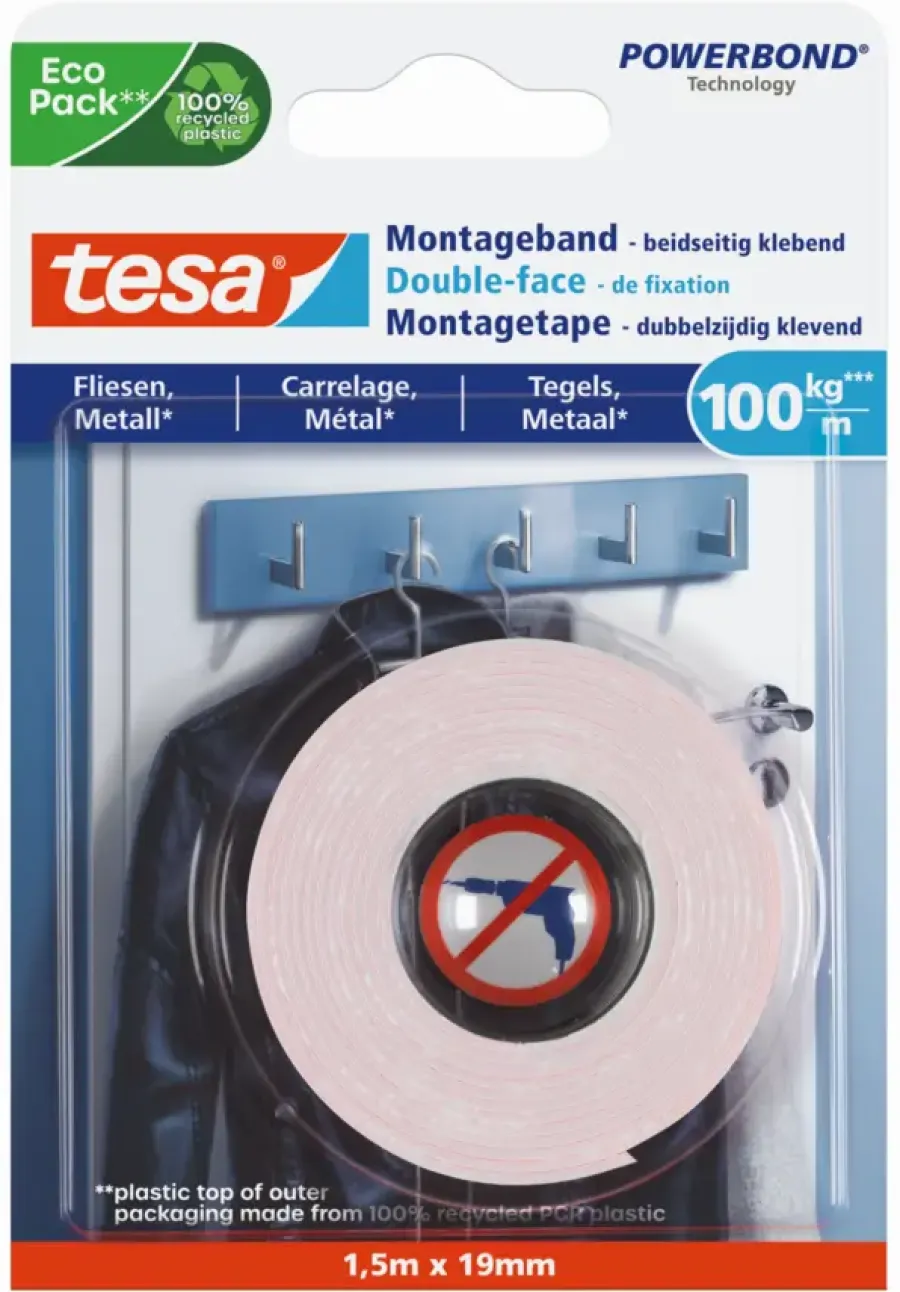 Montagetape > Tesa Montagetape voor Tegels & Metaal 100 kg/m