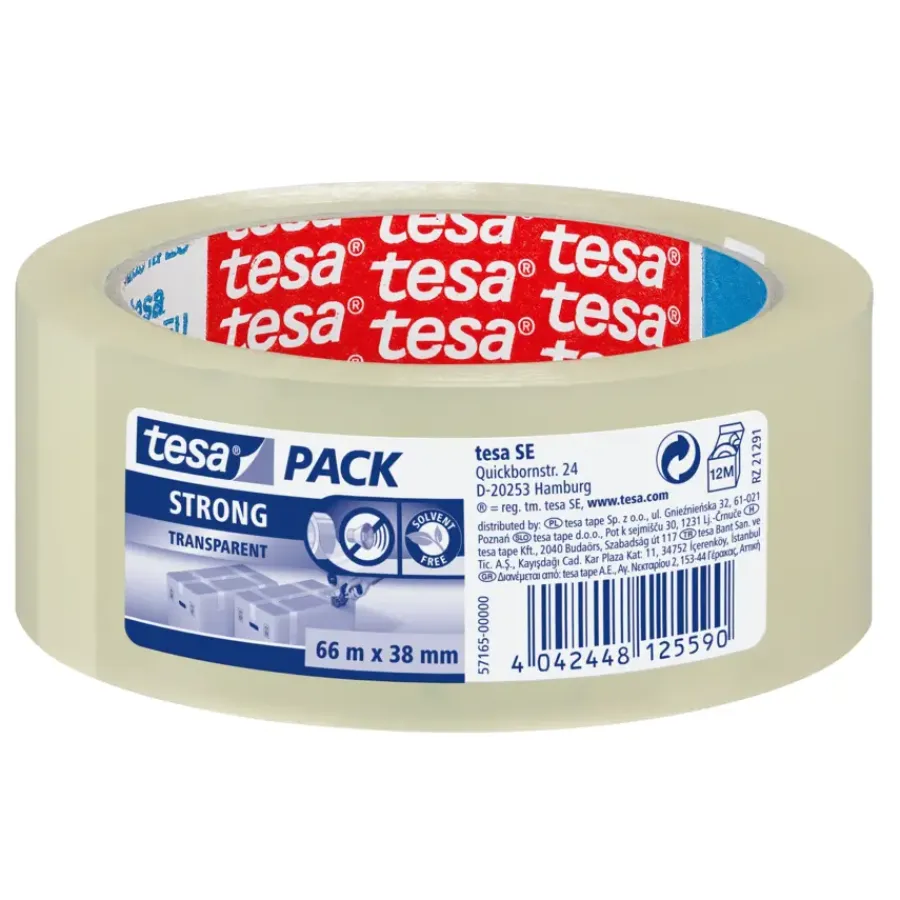Verpakkingstape > Tesa Pack Strong verpakkingstape transparant 38 mm x 66 m