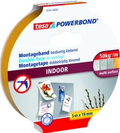 Montagetape > Tesa Powerbond Indoor montagetape dubbelzijdig wit 5 m x 19 mm