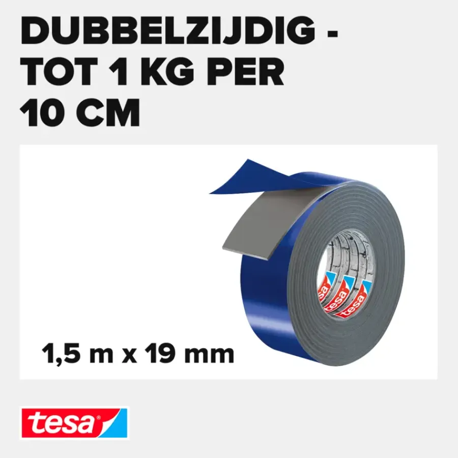 Montagetape > Tesa Powerbond montagetape outdoor wit 19 mm x 1,5 m