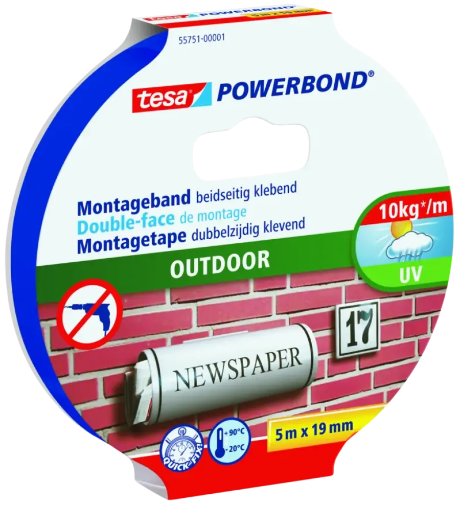 Montagetape > Tesa Powerbond Outdoor montagetape groen 5 m x 19 mm