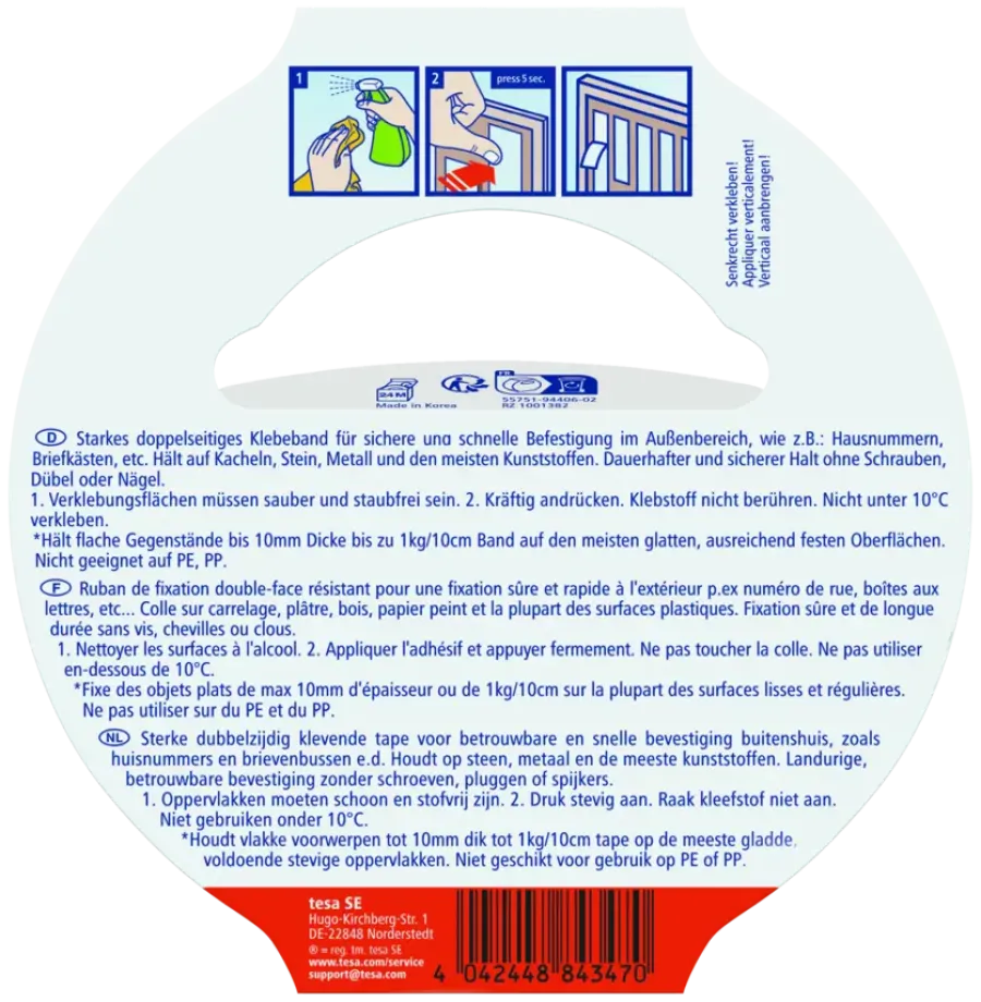 Montagetape > Tesa Powerbond Outdoor montagetape groen 5 m x 19 mm