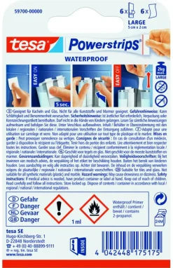 Montagetape > Tesa Powerstrips waterproof strips 6 stuks