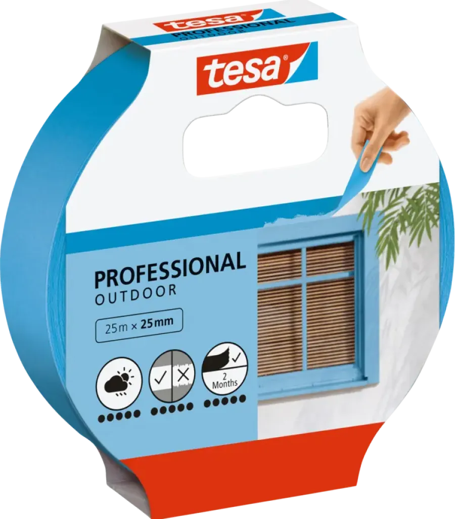 Afplaktape > Tesa Professional Outdoor schilderstape blauw 25 mm x 25 m