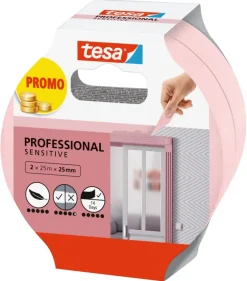 Afplaktape > Tesa Sensitive schilderstape 25mm x 25 m (2 stuks)