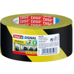 Overige Tape|Stickers, Borden & Magneten > Tesa Signal waarschuwingstape geel met zwart 66 m x 50 mm